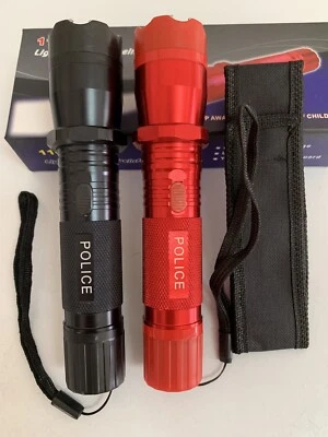 (2)Rechargeable Stun Gun with LED Light - Free Taser Holster