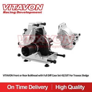 VITAVON front Or Rear Bulkhead with Full Diff Case Set 43/10T For Traxxas Sledge - Picture 1 of 4