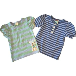 Matilda Jane Puff Sleeve Striped Tees Size 4 Bundle - Picture 1 of 9