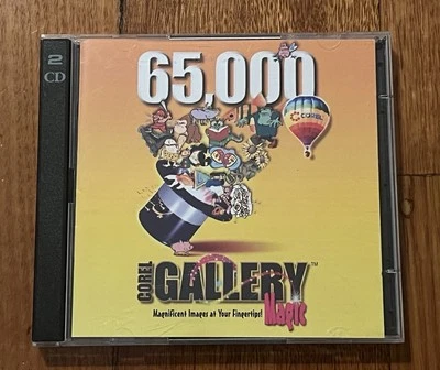 Corel Gallery Magic 65,000 Software For Windows 95 & 3.1 PC CD ROM 2 Disc Set - Image 1 of 4