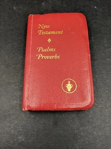Gideons Pocket New Testament Bible Psalms & Proverbs KJV Red - Foto 1 di 2