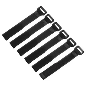 16Pcs Battery Tie Down Straps, 0.8x8" Black Nylon Hold Loop Strap - Afbeelding 1 van 6