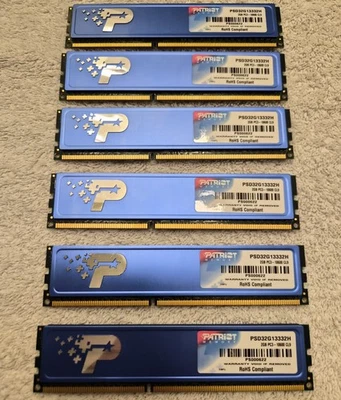 Patriot 2GB PC3-10600 DDR3-1333 Desktop DIMM Memory w/Blue Heatsink PSD32G13332H - Image 1 of 4