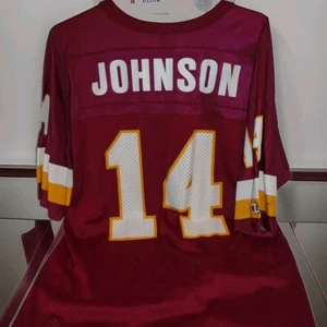 WASHINGTON REDSKINS VINTAGE BRAD JOHNSON CHAMPION JERSEY MENS SIZE 40 - Picture 1 of 4