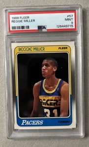 1988-89 FLEER #57 REGGIE MILLER RC PSA 9 MINT - Picture 1 of 2