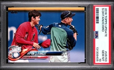 Actualización Topps 2018 Japans Finest Ichiro Shohei Ohtani PSA 10 #US153 GEMA COMO NUEVO Foto 1 de 2