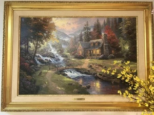 Mountain Retreat - Mountain Paradise II By Thomas Kinkade ( With COA) - Picture 1 of 4