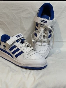 Adidas Kids Forum Low White Royal Blue Shoes FY7974 Youth 4.5 UK 4 Women 6 - Picture 1 of 12