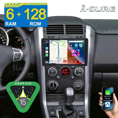 6+128G Android15 CarPlay Car Stereo Radio GPS For Suzuki Grand Vitara 2005-2014 - Image 1 of 4