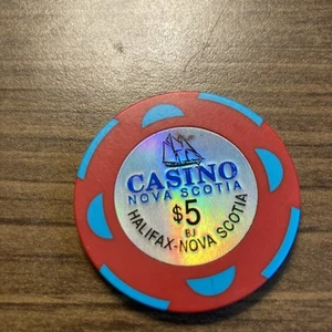 $5 Nova Scotia Red casino chip canada rare - Picture 1 of 2