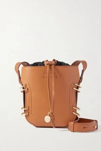 See by Chloé Alvy Leather Bucket Bag – Tan/Caramel – Gold Hardware – Drawstring - Picture 1 of 8