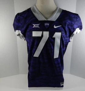2015-18 Texas Christian TCU Horn Frogs #71 Game Issued Lila Frogskin Trikot 85 - Bild 1 von 5