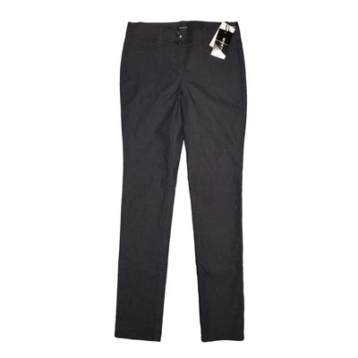 WORTH NEW YORK NEW $295 Navy Stretch Chambray Slim Leg Trouser Pants Size 2 - Image 1 of 3
