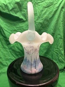 Cestino blu 100° anniversario Fenton dipinto e firmato a mano - Foto 1 di 7