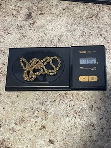 "Cadena de cuerda con corte de diamante de 20"" 14K - 19,5 gramos 4 mm estampada enchapada con sello" - Imagen 1 de 5