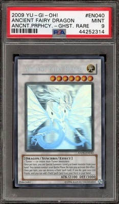 Yu-Gi-Oh! Ancient Fairy Dragon Unlimited Ghost Rare ANPR-EN040 PSA 9 Mint - Image 1 of 2