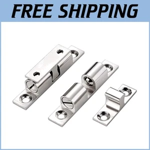10 Pcs Round Double Ball Latch - Durable Nickel Plated Cabinet Door Hardware - Picture 1 of 9
