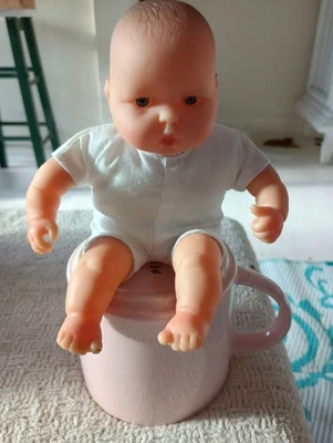 BERENGUER BABY DOLL Cloth Body Teeth Blue Eyes 7 Inches JC Toys - Image 1 of 4