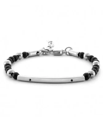 Pulsera Hombre De Acero Y Ónix Negro 4US Cesare Paciotti Código 4UBR6790 - Imagen 1 de 3