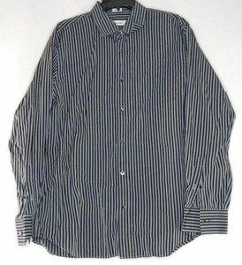 Calvin Klein Erwachsene Herren Large mehrfarbig gestreift Langarm Knopfleiste Hemd - Bild 1 von 4