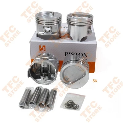 4pcs 5K Piston Kit With Pin STD For Toyota 5K Engine Parts - Image 1 of 4