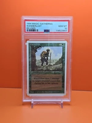 🟢🟢🟢 1994 MAGIC The Gathering WANDERLUST REVISED 3RD EDITION PSA 10 💎MINT🟢🟢 - Image 1 of 2