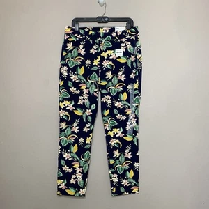 Old Navy Women Size 12 Pixie Blue Floral High-rise Pants Secret Slim Pockets - Picture 1 of 14