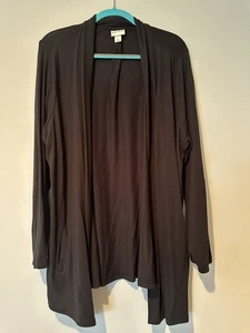 Ava & Viv Damen schwarz Langarm offen Cardigan Pullover Größe 1X - Bild 1 von 4