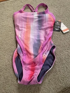 Speedo Women's Swimsuit Quantum One Piece HydroBra Pink Purple Size 6 NWT NEW - Picture 1 of 2
