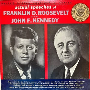 Actual Speeches Of Franklin D. Roosevelt And John F. Kennedy, Vinyl LP(Read Des) - Picture 1 of 4