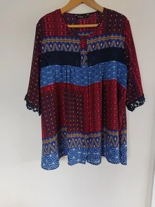 Desigual Button Front 3/4 Sleeved Top UK 16 - Picture 1 of 3