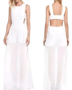 NEW BCBG MAXAZRIA MARCEE CUTOUT SIDE SLITS ROMPER MAXI DRESS SZ 0 $300 - Picture 1 of 10