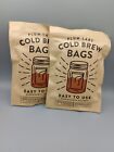 Lot of 2 Plum Labs Cold Brew Coffee Bags One 4x6 Bag Makes 1 QT - 100 Ct x 2