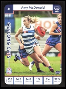 AFLW 2023 Teamcoach Geelong Cats Amy McDonald 31 Football Sport Card CB-1-4-C-4 - Imagen 1 de 8