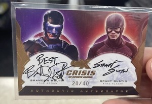 Cryptozoic CZX Crisis On Infinite Earths Gustin Routh Dual Auto /40 Flash Atom