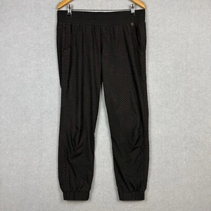 Lorna Jane Black Pants Womens Medium Black Pink Mesh Jogger Premium - Picture 1 of 9