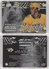 2019-20 SPx UD Black Obsidian Script Rookies Dante Fabbro #OS-DF Rookie Auto RC