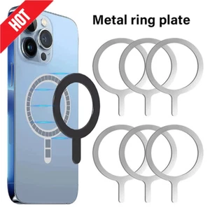 2 Pack Universal Magnetic Ring Slim Metal Plate Phone MagSafe Wireless Charging - Picture 1 of 12