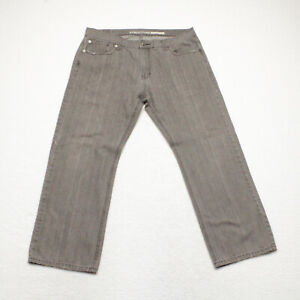 Structure Men's Size 38x30 Gray Slim Fit Straight Leg Cotton Blend Denim Jeans