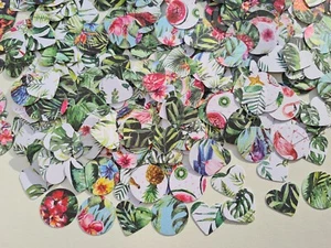 Tropical Confetti Mix Jungle Palm Hawaiian Leaf Round Table Decor Party Circle - Picture 1 of 1