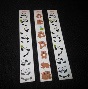 Toots Stickerstreifen "Pandas & Koalas" #137 #139 drei Blätter Vintage 1982 - Bild 1 von 10
