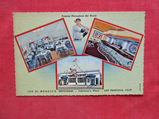 Baseball Joe Di Maggio's Restaurant.  San Francisco California.   Linen Card
