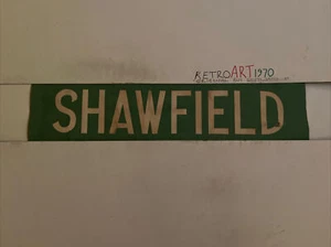Glasgow Vintage Very Rare Green Bus Destination Blind 1512 31”- Shawfield - Picture 1 of 11