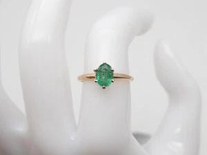 Antiker Ostby & Barton Ring 1900 1ct AAA+++ Kolumbianischer Smaragd 14k Gelbgold - Bild 1 von 6