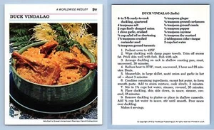 Duck Vindalao #9V Medley McCall's Great American Recipe Card - Picture 1 of 1