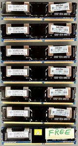 HP CERTIFIED 6x 1GB PC2-5300F DDR2 SDRAM DIMM ECC DL360 G6 DL380 G5 398706-051 - Picture 1 of 2