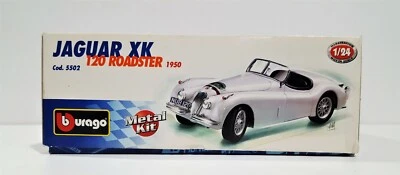 BURAGO JAGUAR XK120 ROADSTER 1950 - METAL MODEL CAR KIT 1:24 - ITALY COD. 5502 - - Immagine 1 di 4