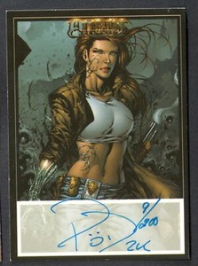 WITCHBLADE MILLENNIUM Dynamic Forces 2000 AUTOGRAPH CARD PAUL JENKINS BLUE 9/200