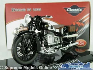 DOLLAR V4 MODELL MOTORRAD 1933 1:24 GRÖSSE SCHWARZ IXO KLASSISCHES ATLAS FAHRRAD 30ER T3 - Bild 1 von 5