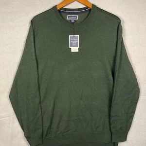 Suéter Club Room Para Hombres L Forrest Verde Lana Merino Pullover Ligero Nuevo con Etiquetas - Imagen 1 de 9